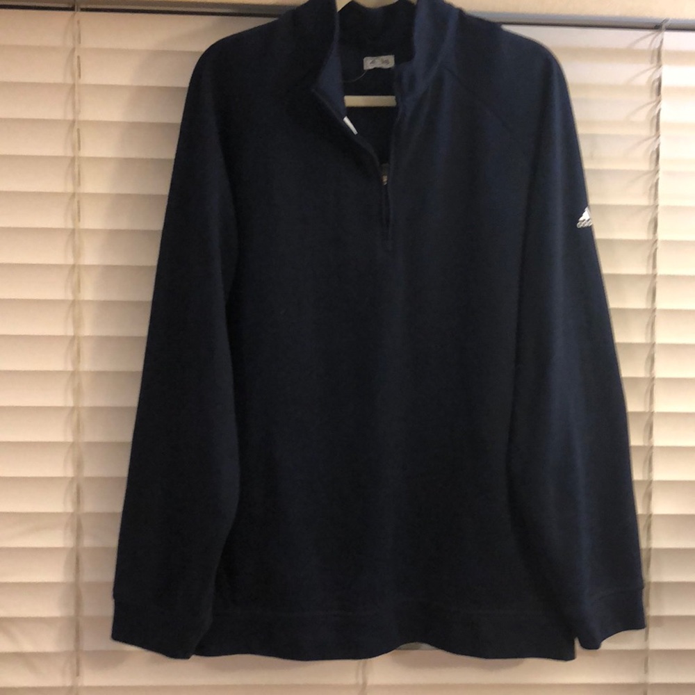 Adidas | Blue pullover front zipper sweatshirt XL